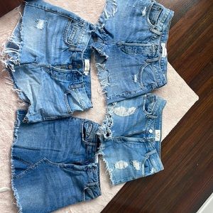 High quality Jean shorts+skirt